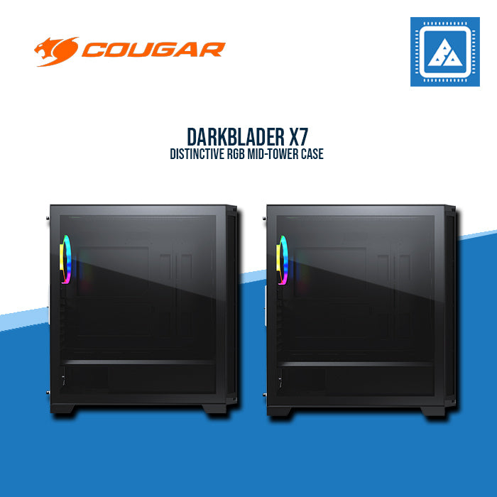 COUGAR DARKBLADER X7 ( TRANSLUCENT BLACK | MIDNIGHT GREEN ) RGB / MID TOWER / Tempered Glass COUGAR DARKBLADER X7 ( TRANSLUCENT BLACK | MIDNIGHT GREEN ) RGB / MID TOWER / Tempered Glass